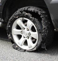 Shredded tire.