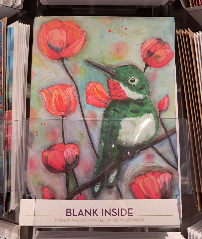 greeting card with bird